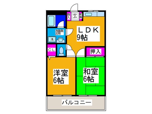 ハイツあかしあ2号館の物件間取画像